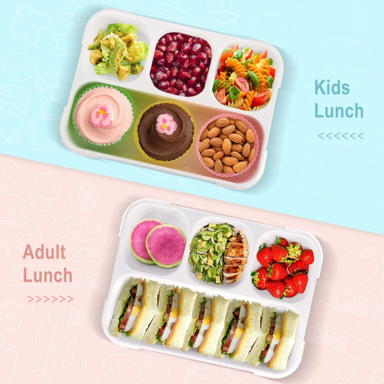 5212 Lunch Box 4 Compartment With Leak Proof Lunch Box For School & Office Use DeoDap 5212 Lunch Box 4 Compartment With Leak Proof Lunch Box For School & Office Use DeoDap